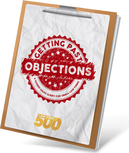 getting past objections a guided sales script for small law firm owners book cover